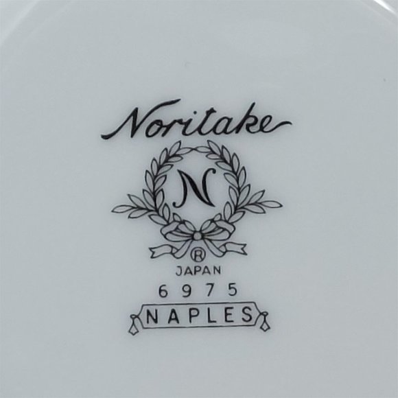 Footed Cup Saucer Noritake Naples Pattern Discontinued 6975 Fine China Vintage - Picture 8 of 9